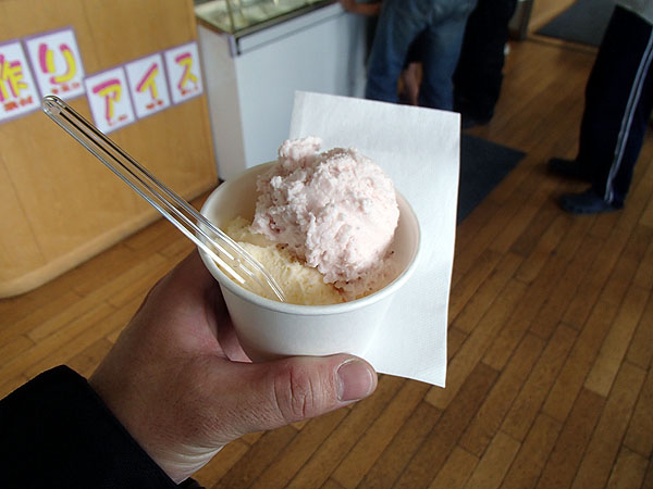 買い物前にジェラートを食べた